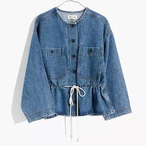 Madewell Denim Drawstring Jacket in Saybrook Wash